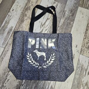 Victoria's Secret Pink Weekender Tote Heathered Gray Large Bag